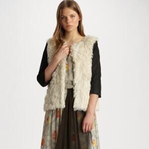 Gryphon faux fur leather sleeve jacket